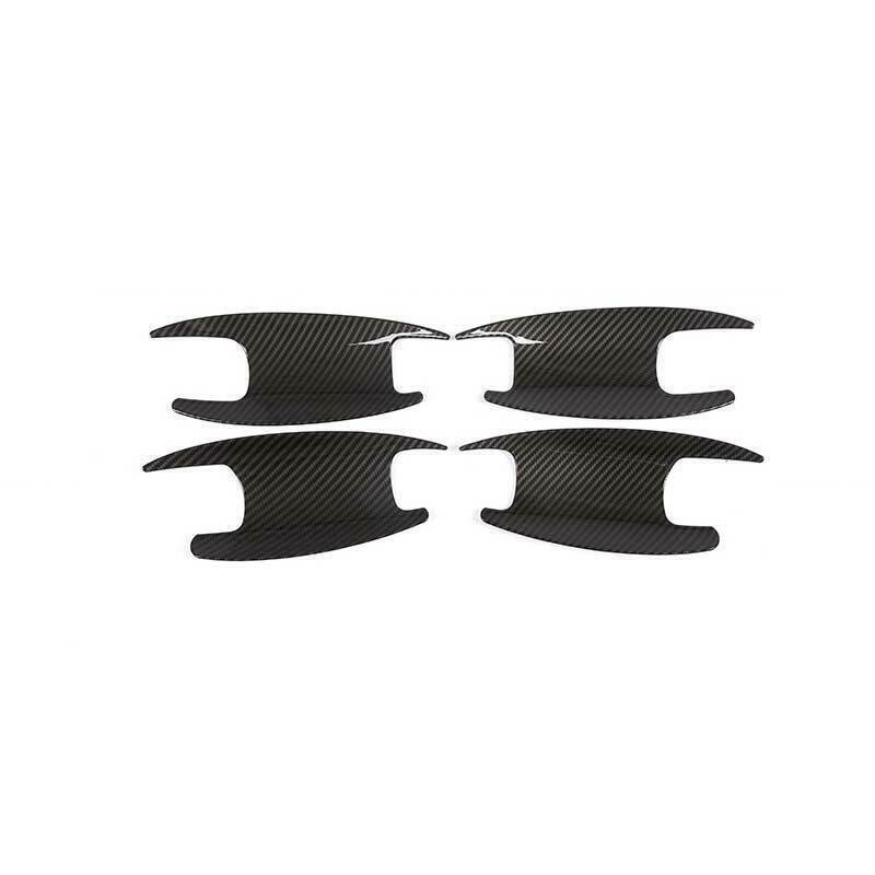 ABS Carbon Fiber Outside Door Bowl Cup Cover Trim for Benz E-Class 2018-2020 n