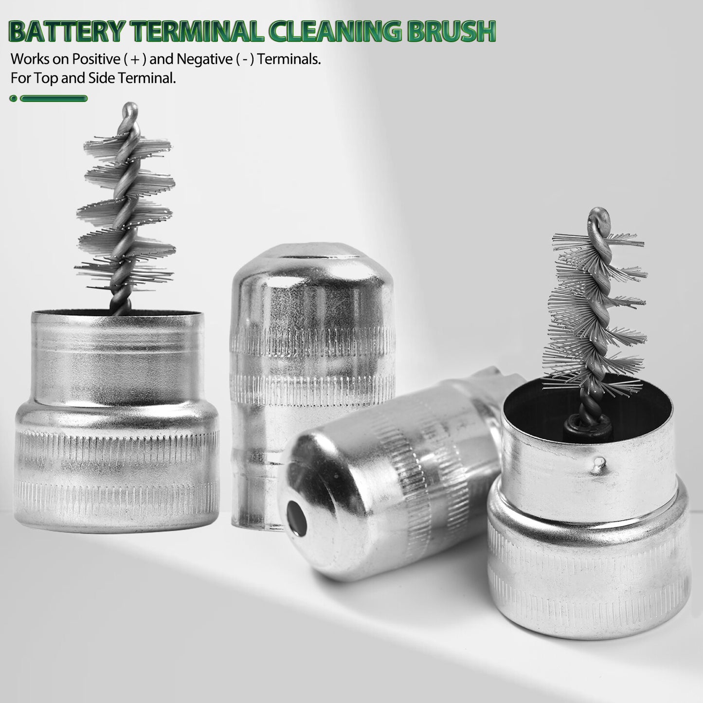 Car Battery Post Terminal Cleaner Dirt Corrosion Brush Hand Protector Tool Kit Q