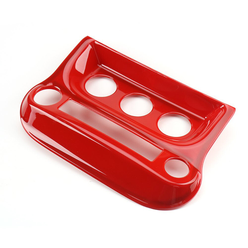 Red Air Conditioning Switch Panel Cover Trim for Jeep for Wrangler JK 2011-2017
