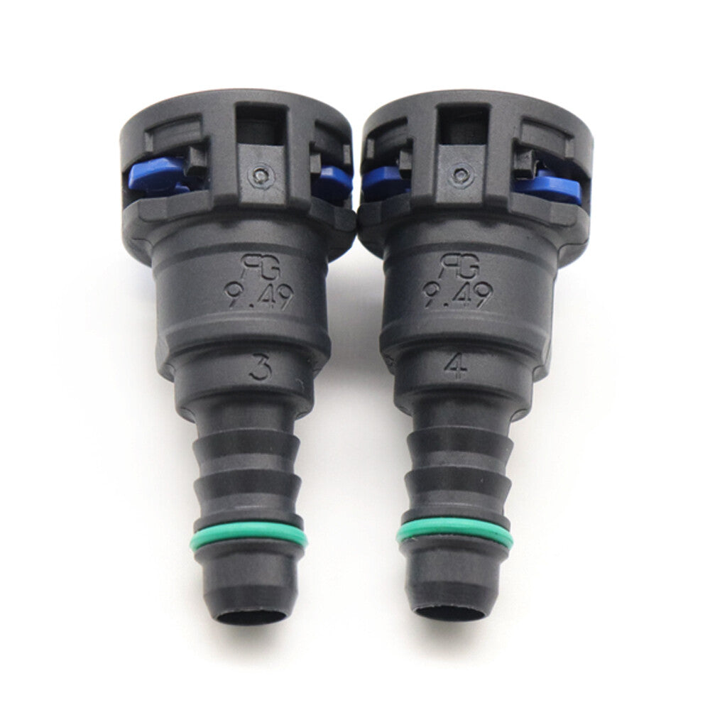 For degree SAE Fuel Pipe Joint Fuel Line Connector Female 2X 9.49mm ID8 10x8 180 Q
