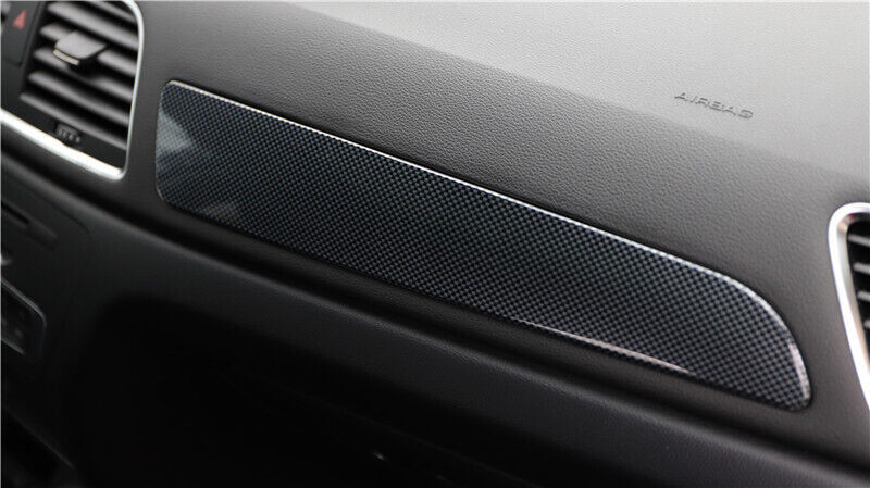 Inner Dashboard for Co -Pilot Strip Cover Trim Fit for Audi Q3 2013-2018 Carbon Fiber