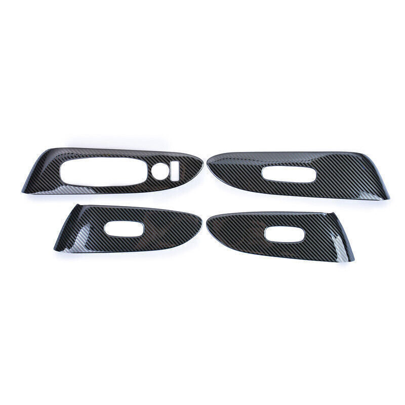 Glass Window Lifting Lock Panel Trim for Nissan Murano 15-21 Steel Carbon Fiber