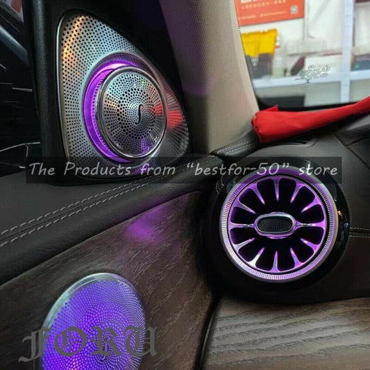 for Mercedes w205 Ambient Light Accessories 2015+ 64 Colors Rotating Speaker
