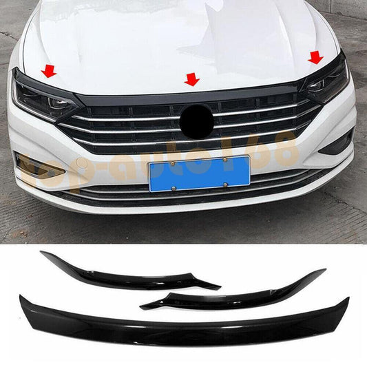 3PCS Glossy black Front Hood Bonnet Molding Cover Trim for VW for Jetta Mk7 2021 n