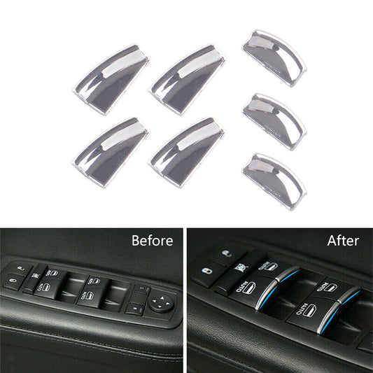 7 Window Lift Switch Button Cover Trim Sequins for Jeep for Grand Cherokee 2011-2021 Q
