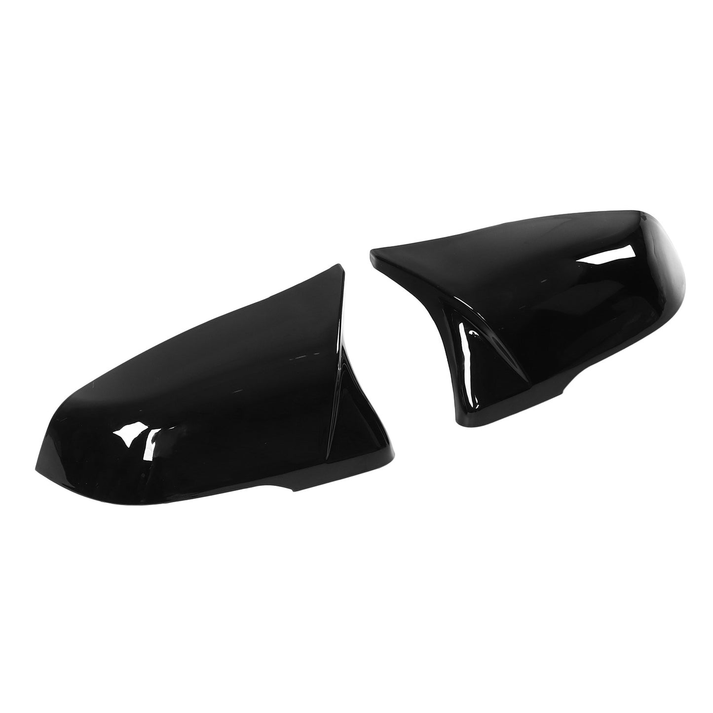 Ultra Light Weight Glossy Black Door Mirrors Cap Replacement With Rounded Edge Q