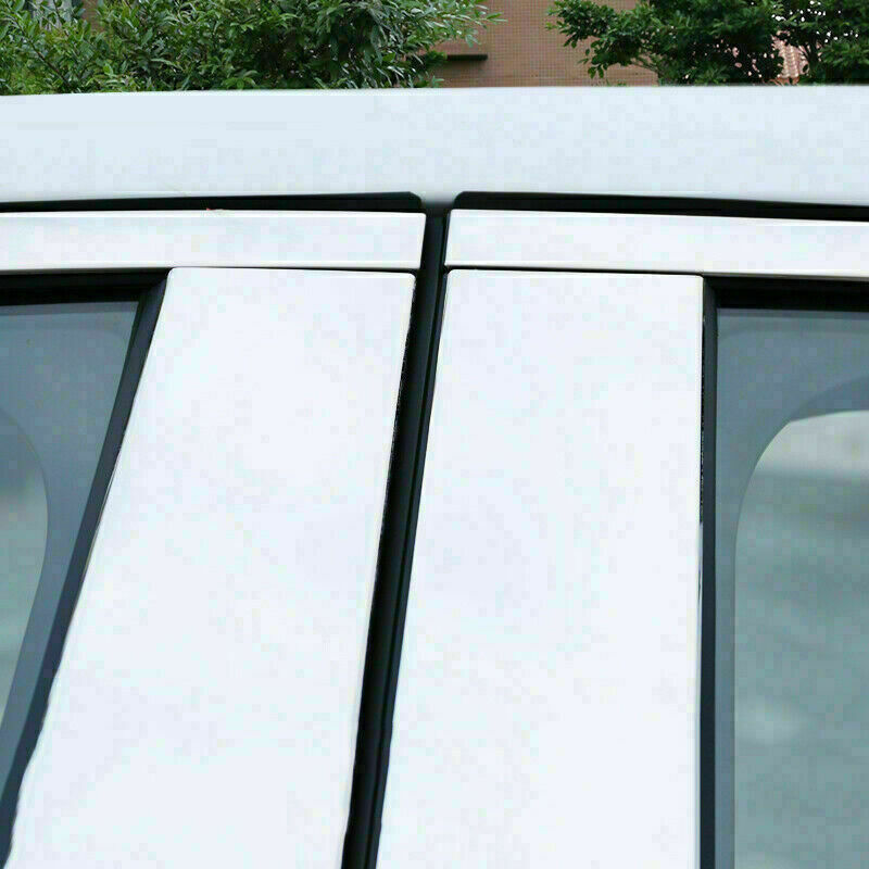 STEEL CHROME Pillar Posts Door Cover Mirrored Window Trim for Mazda CX-5 2017-21