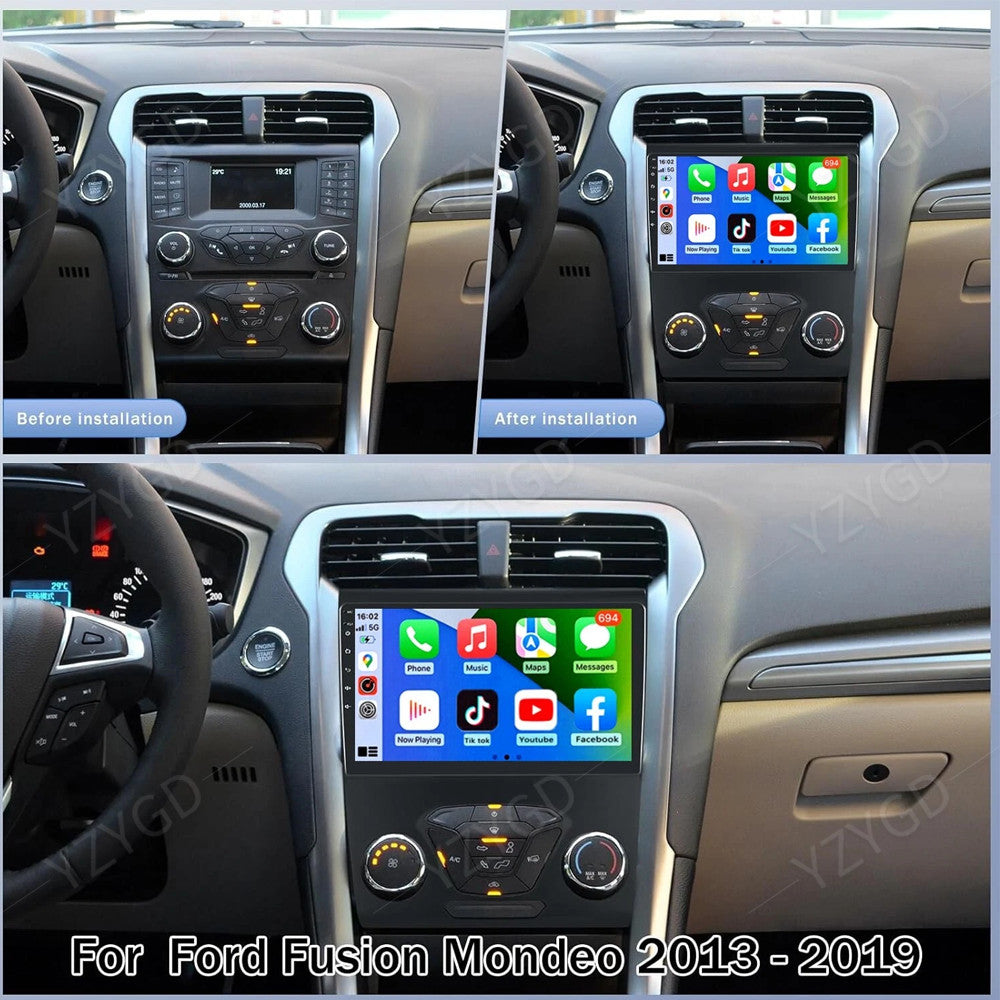 for Ford Fusion Mondeo 2013-2016 Android 14 Carplay GPS Navi Car Stereo Radio BT