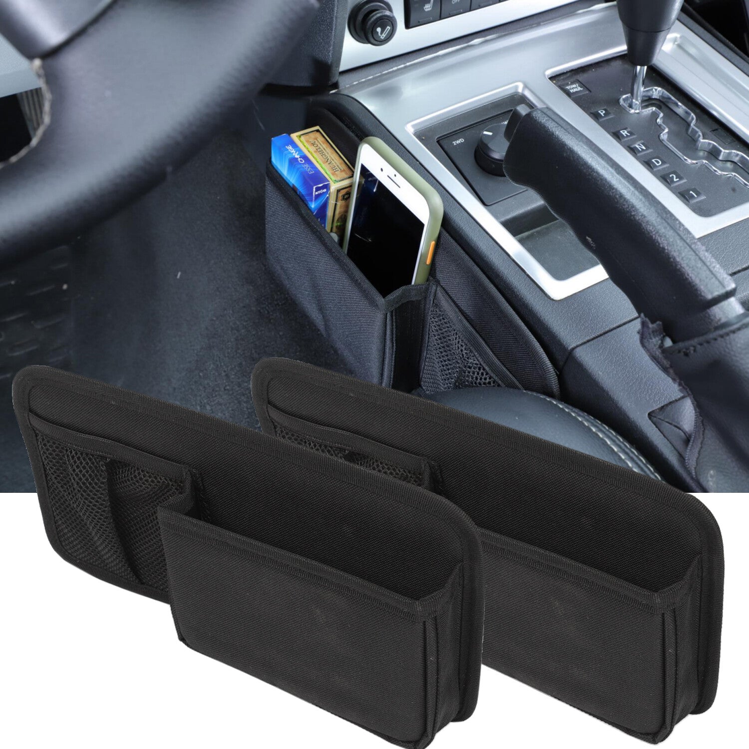 L&R Gear Shift Side Storage Bag for Dodge Nitro 2007-2012 Ox for ford  Storage Tray