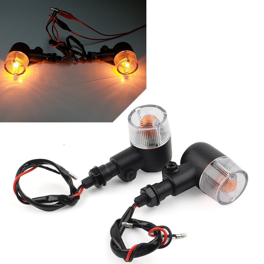for Harley Bobber Motorcycle 12V LED Clear Lense Turn Signal Brake Light 10mm Q