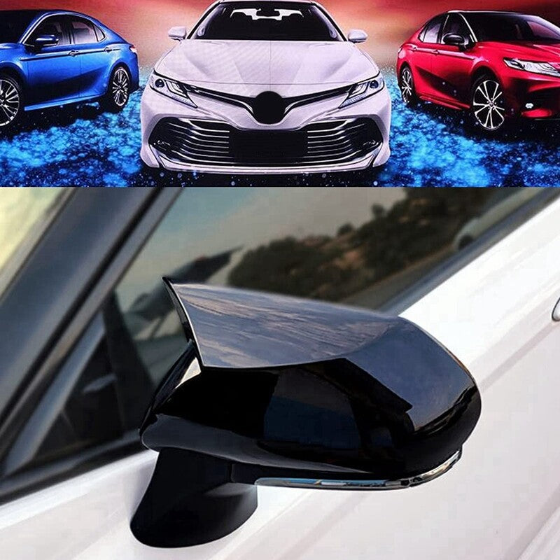 GLOSS BLACK SIDE WING MIRROR COVER CAPS FOR 2018-2020 for TOYOTA for CAMRY LE SE XLE XSE