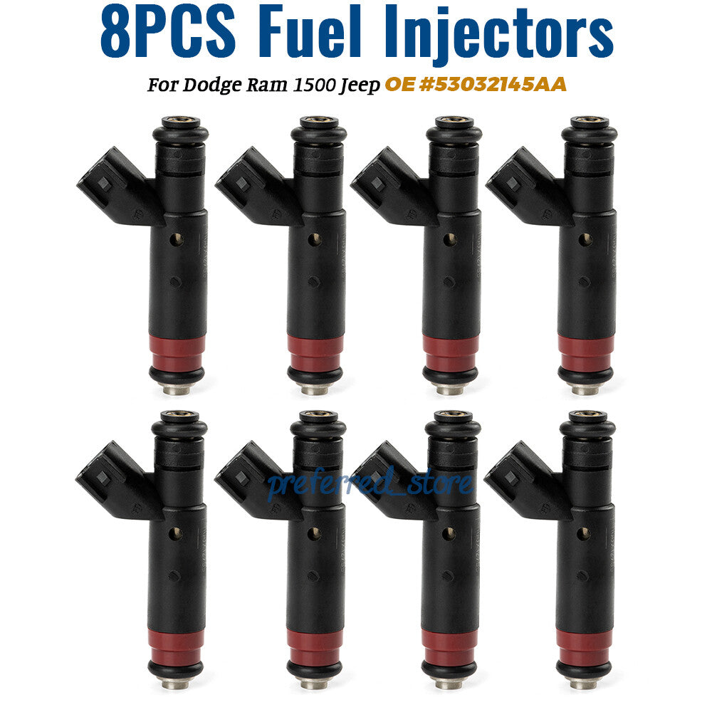 8-piece fuel injector kit 2001-2002 for Jeep Grand Cherokee 4.7L V8 53032145AA- v