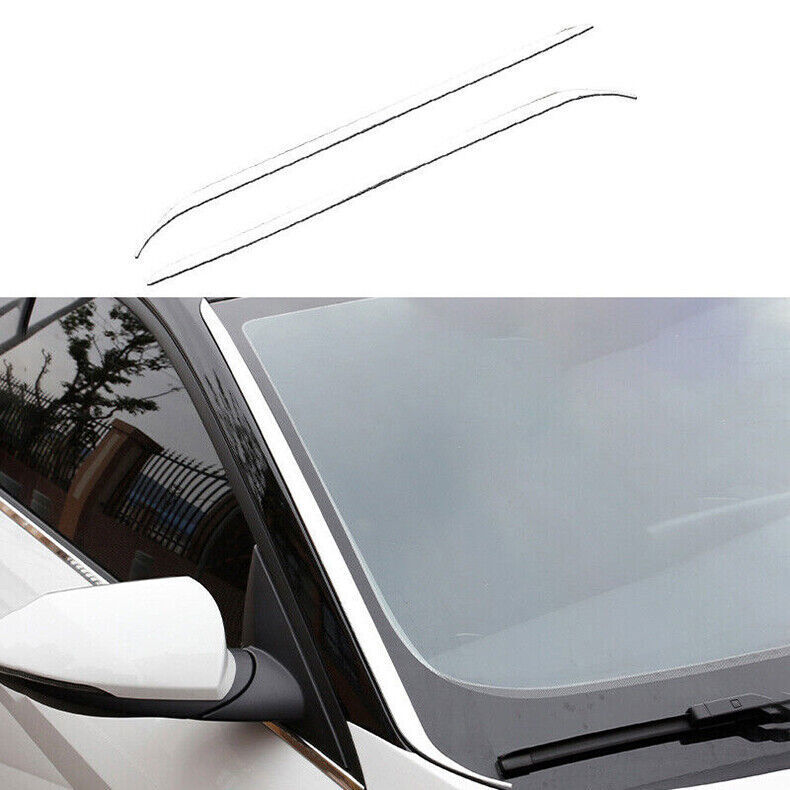 for Hyundai for Elantra 2021-23 Chrome Steel A-pillar Windshield Molding Strip Trim