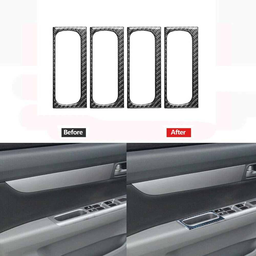 4x Carbon Fiber Inner Door Handle Cover Trim for Suzuki Grand Vitara 06-2013 New n