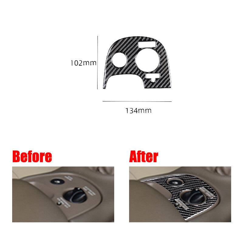 Black carbon fiber car traction control console trim for Corvette C5 1998 - 2004 - n