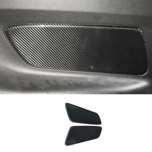 Fit for Ford for Mustang 2015-2022 Dry Carbon Fiber Rear Door Panel Strip Trim 2PCS
