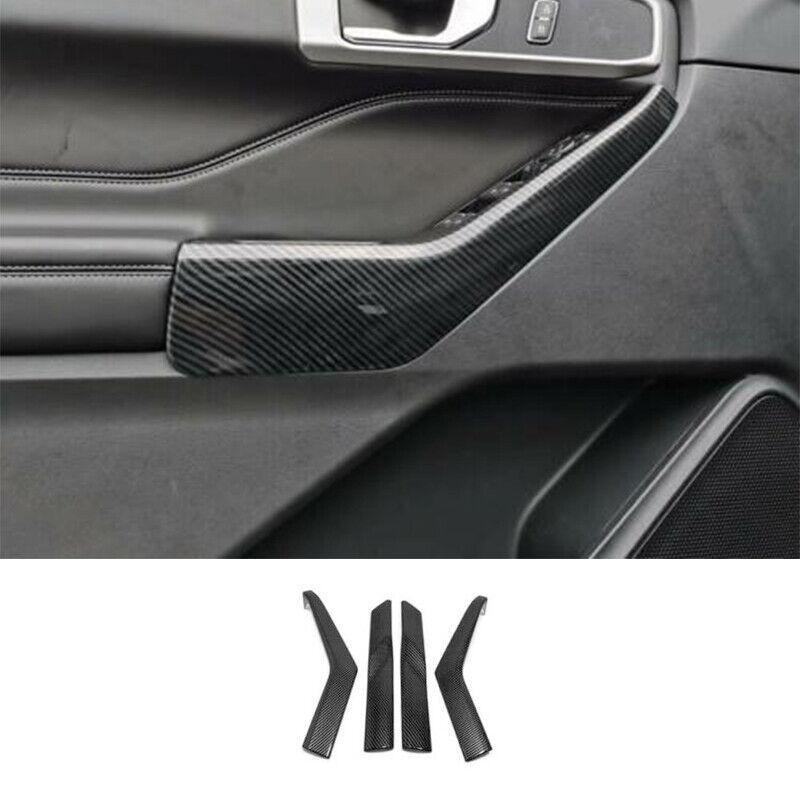 Car for Ford Explorer 20-22 4X Carbon Fiber Inner Door Armrest Panel Cover Trim