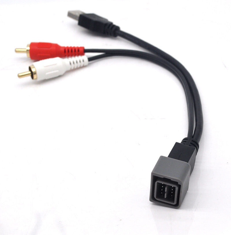 USB AUX Retention Adaptor Cable RCA mp3 for Nissan Qashqai J10 Micra K13 NV200