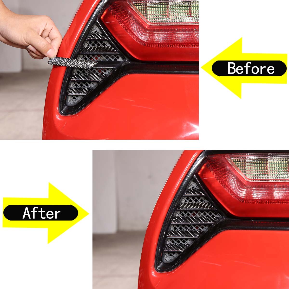 10-piece taillight grille trim set suitable for Corvette C7 2014-19 carbon fiber