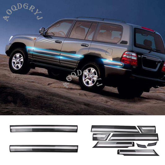 Gray Side Door Body Molding Cover 10pcs for Toyota for Land Cruiser LC100 1998-2007