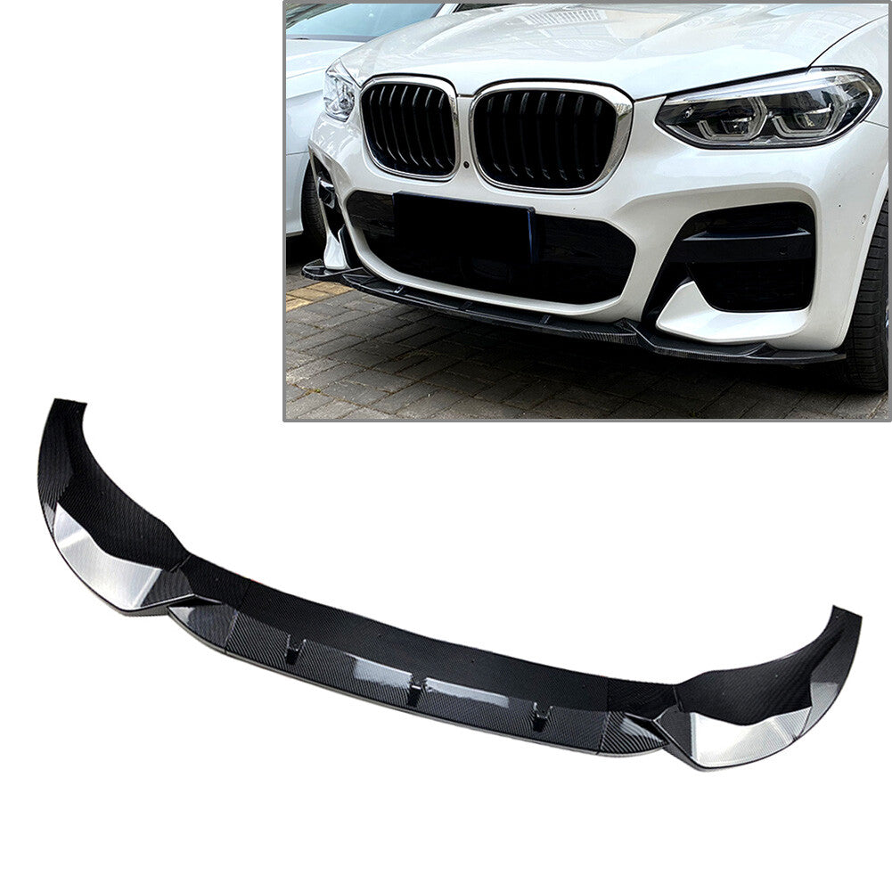 Front Bumper Lip Spoiler Splitters Carbon Fiber for BMW X3 G01 X4 G02 2018-2021