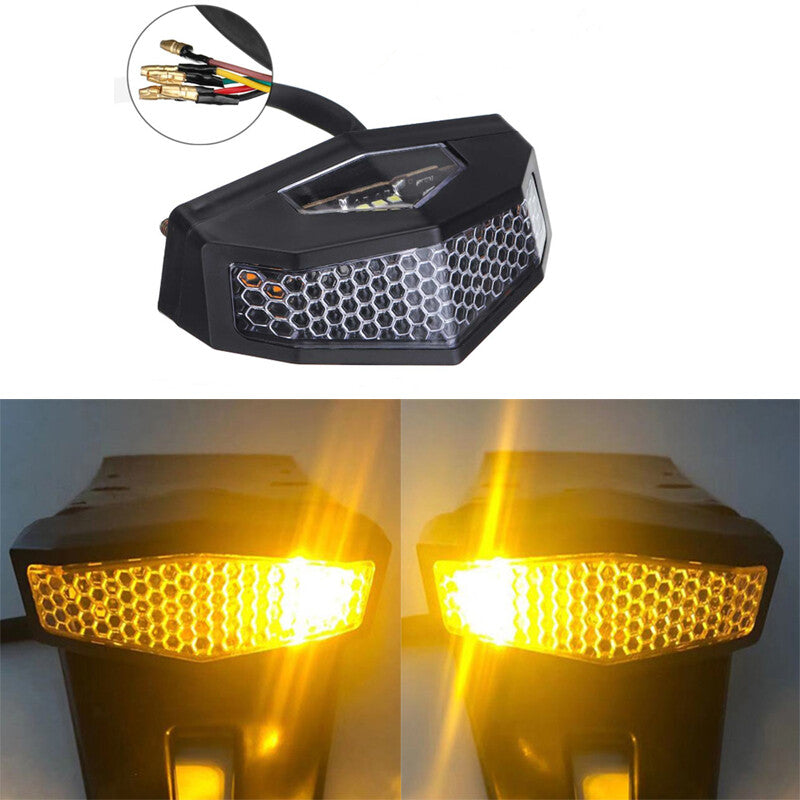 1PC Durable Motorcycle LED Turn Signals Tail Light Cafe Racer Fender Edge Brake v