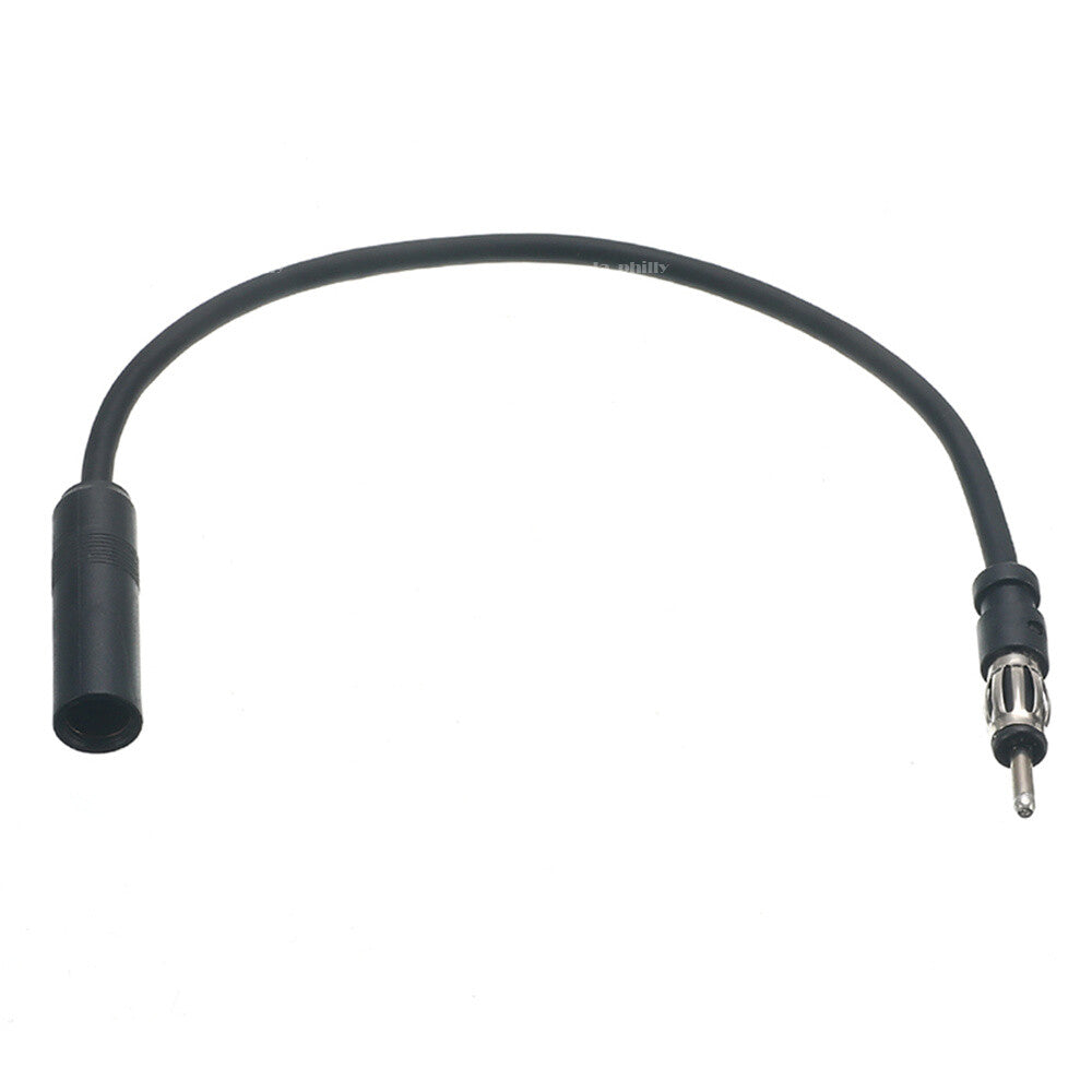 35cm Car AM FM Radio Aerial Antenna Black Male to Female Extension Cord Q