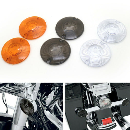 Smoke Turn Signal Light Cover Lens for Harley Touring Electra Glide Road King Q