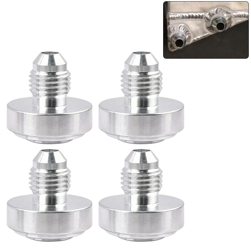 4Pcs AN4 -4AN Male Billet Steel Weld On Fitting/Adapter 6061-T6 Aluminum Alloy