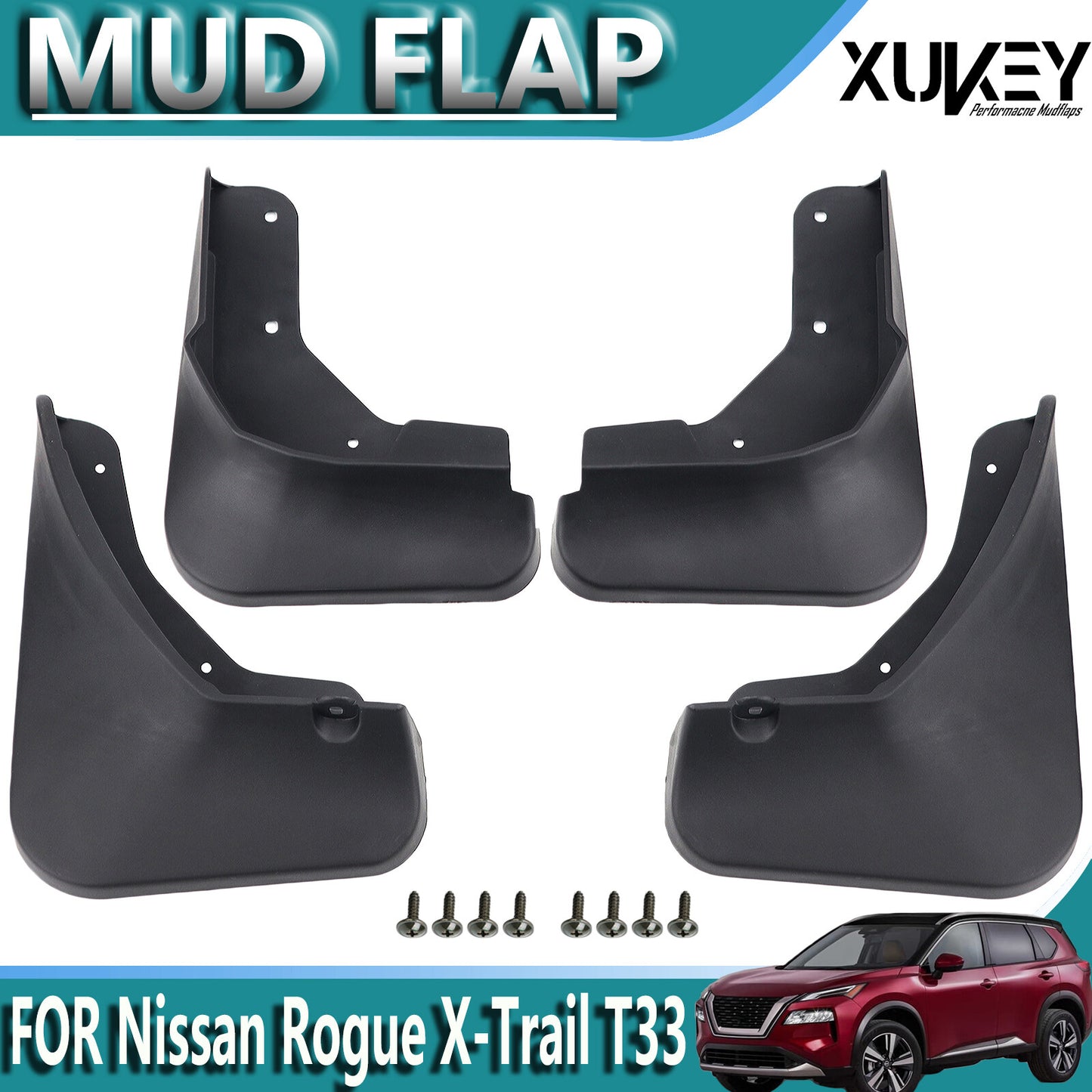 for Nissan Rogue X-Trail T33 Fender Splash Guard Mudguard Mud Flaps ABS 4 PCS Q
