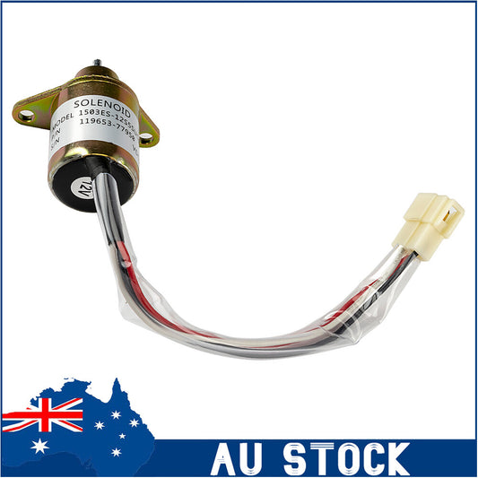 1x Fuel Shut Off Solenoid Valve For Yanmar 119653-77950 1503ES-12S5SUC5S M806808
