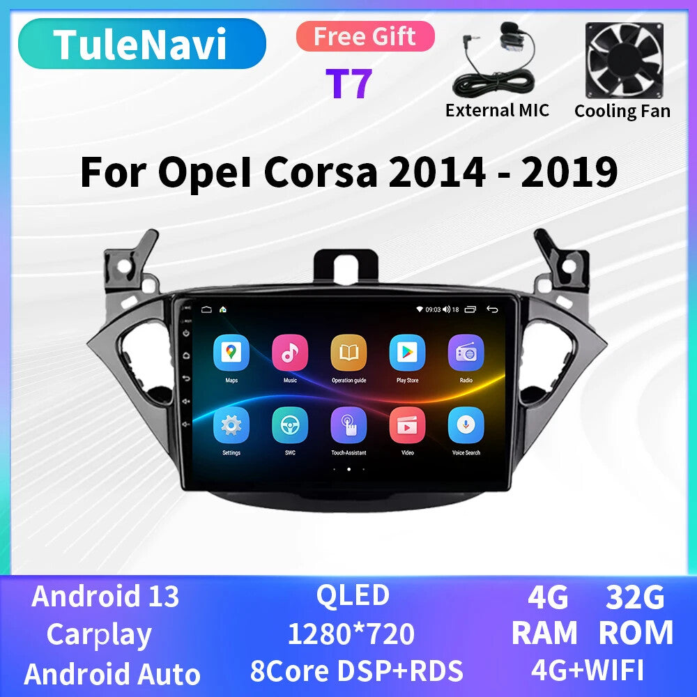 for Opel Corsa E for Opel Adam 2014-2019 Android Car Stereo Radio CarPlay GPS Screen