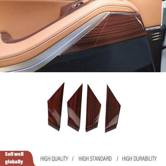 for BMW X5 G05 2019-23 Brown Wood Grain Interior Door Panel Cover Trim Strip 4P