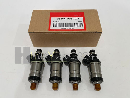 4 OE FUEL INJECTORS 06164-P06-A01 for CIVIC DEL SOL 1.5L 1.6L INTEGRA 1.7L 1.8L Q