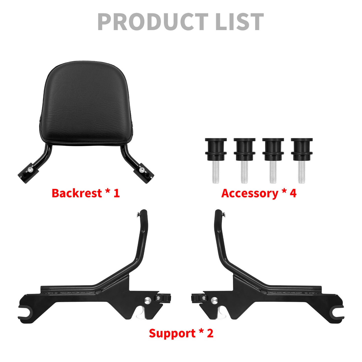 Rear Sissy Bar Passenger Backrest for Harley Fat Boy Breakout FXBR FLFB 18-2024