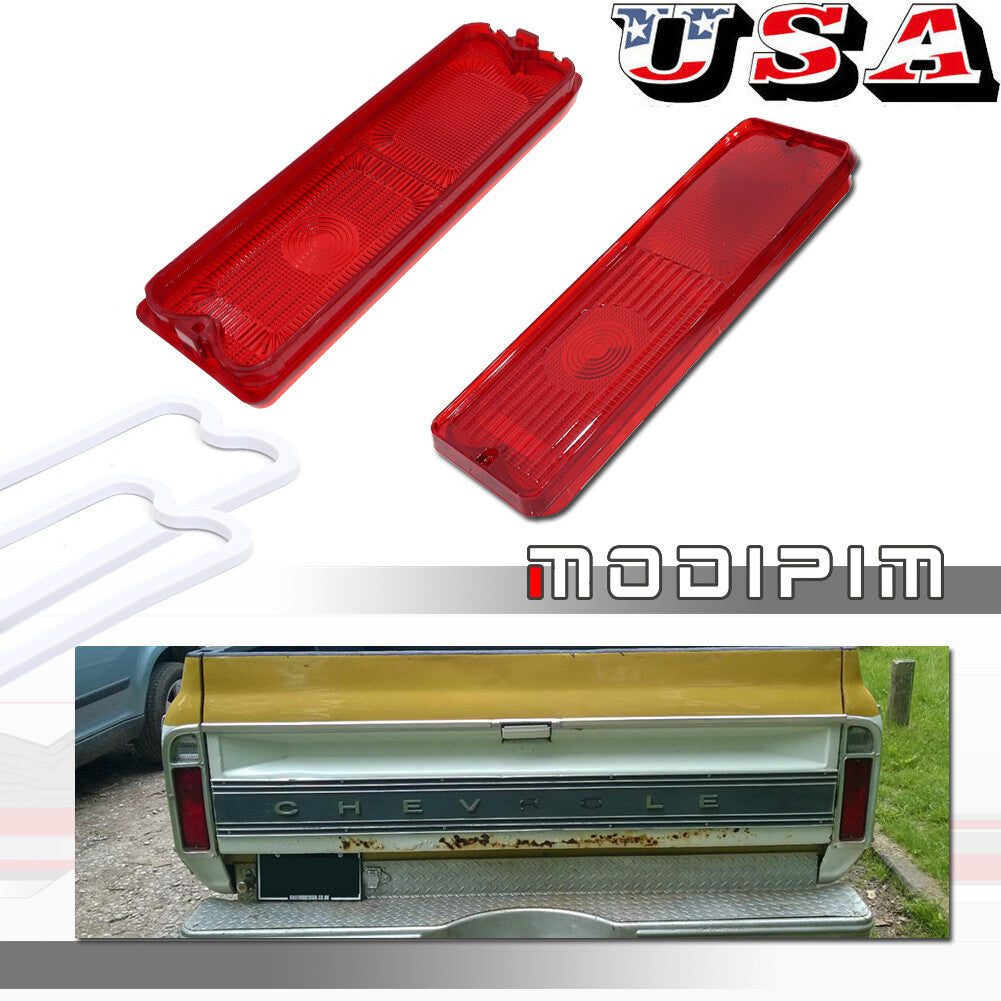 Pair of Tail Lights Tail Light Lenses with Washers for 1967 - 1972 for GMC Truck Blazer - v