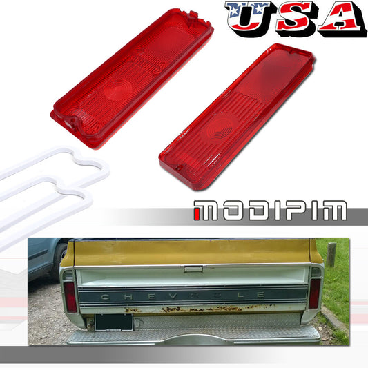 Pair of Tail Lights Tail Light Lenses with Washers for 1967 - 1972 for GMC Truck Blazer - v