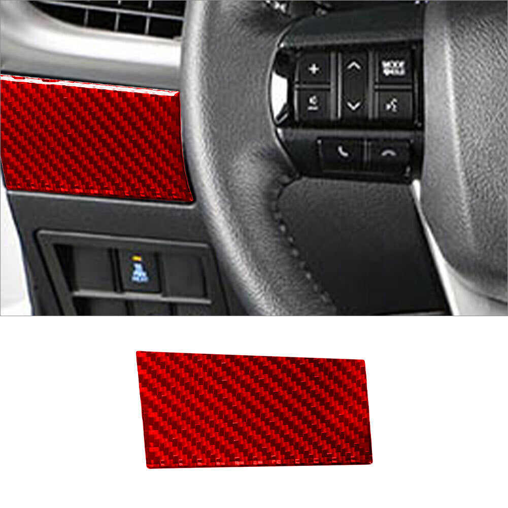 Red Carbon Fiber Interior Driver Side Dashboard Cover Trim for Toyota Hilux