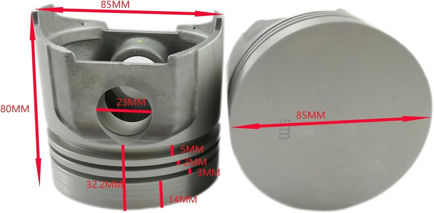 4-piece piston and ring mast 20 mm / 82.5 mm for GTI MK5 MKV, for Audi A3 A4 2.0T BPY BWA 17864 B
