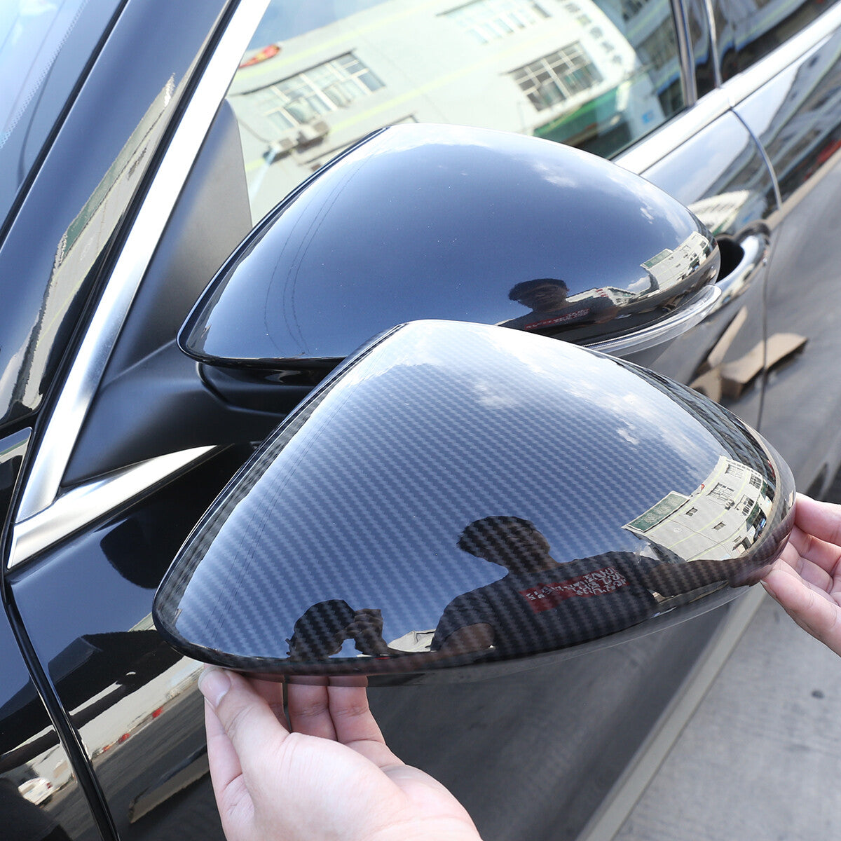 ABS carbon fiber rearview mirror caps for Alfa Romeo for Stelvio 2017 - 2023 n