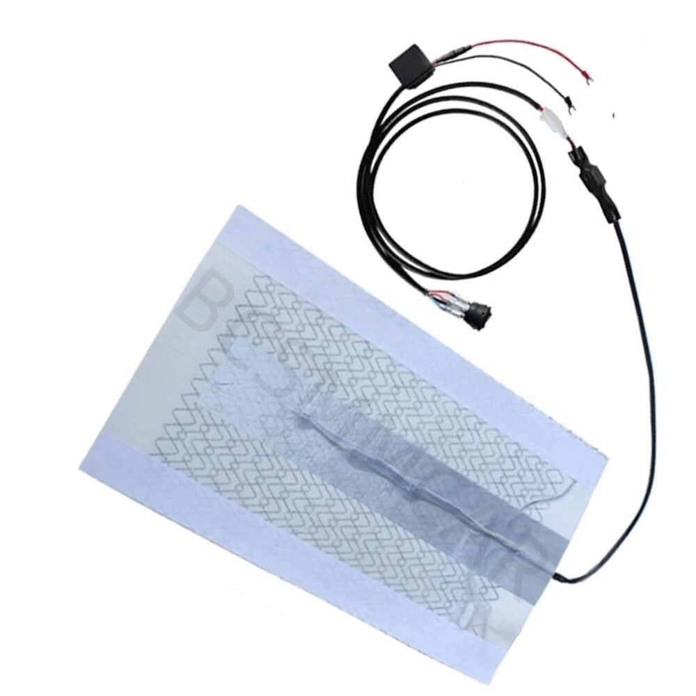 Motorcycle Heated for Seat Heater Kit Carbon Fiber Pad With Round Switch 48x27cm