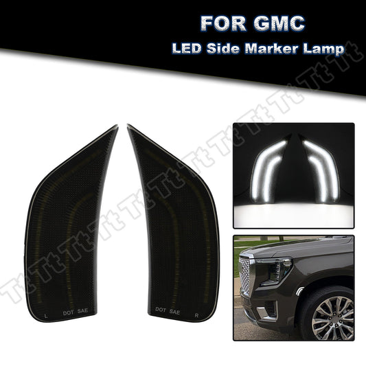 White LED Side Marker Lights for 2021 - 2023 for Cadillac for Escalade for Suburban for GMC - v