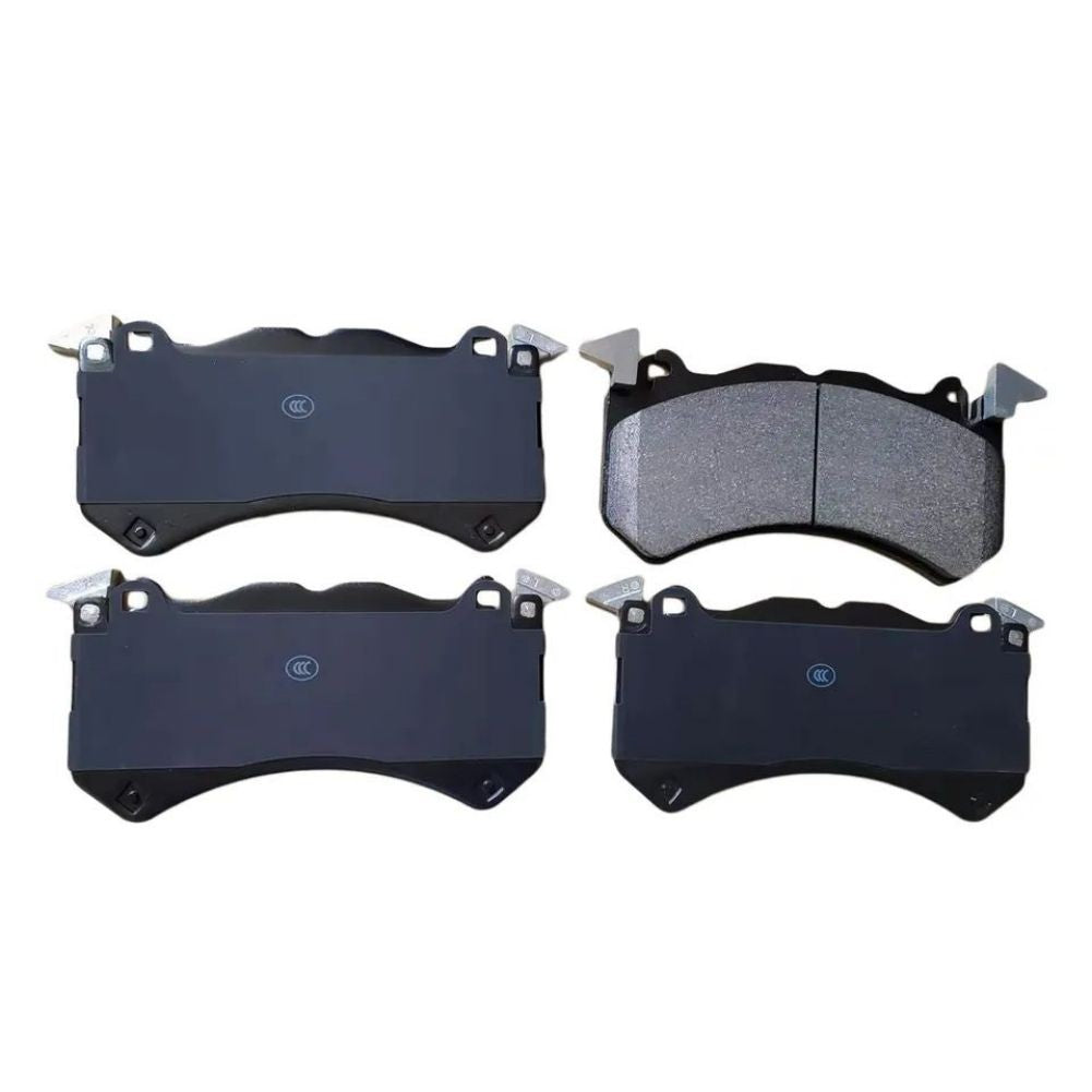 Ceramic brake pads are suitable for Mercedes C43, AMG, C450, and GLC63. Q
