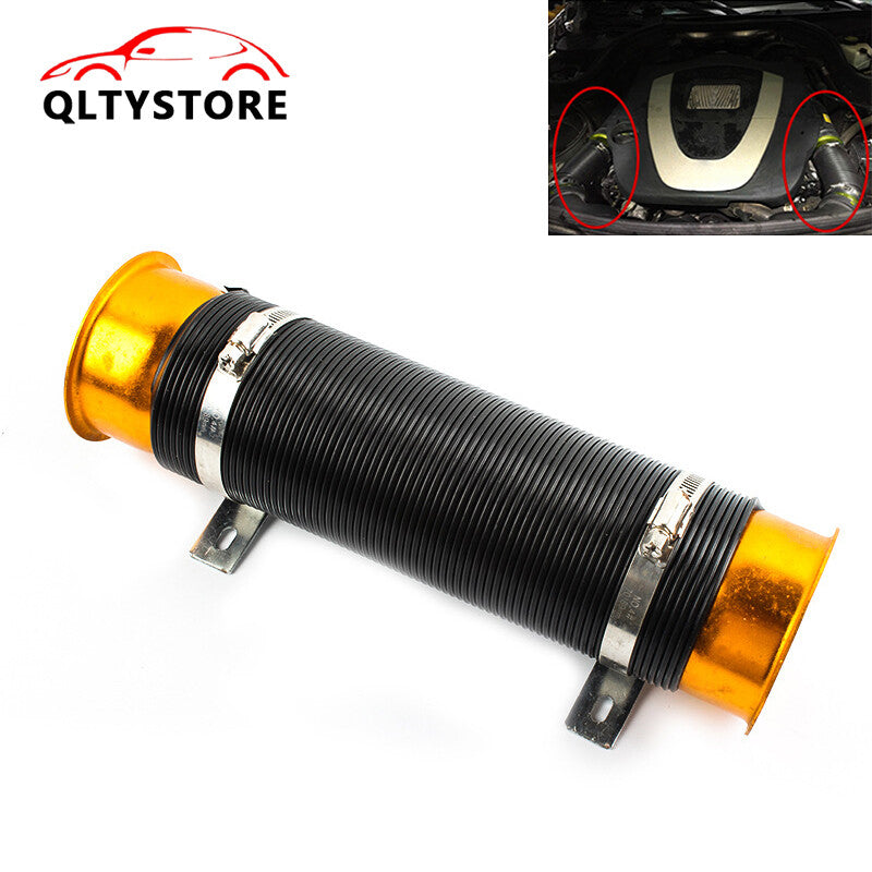 3-inch 76mm Flexible Automotive Cold Air Intake Hose Filter Extension Tube Gold Q