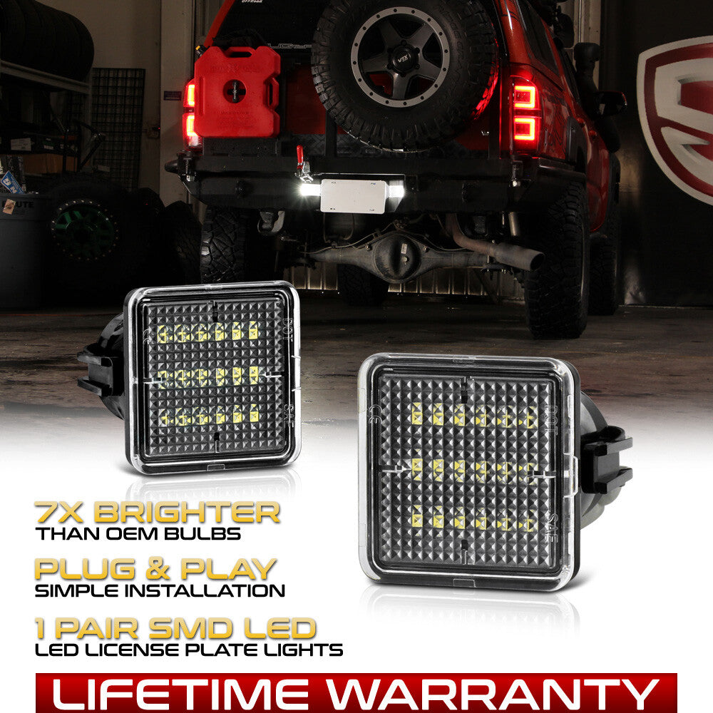 Suitable for 2016-20 Tacoma/14-20 Tundra Full LED Black License Plate Light- v
