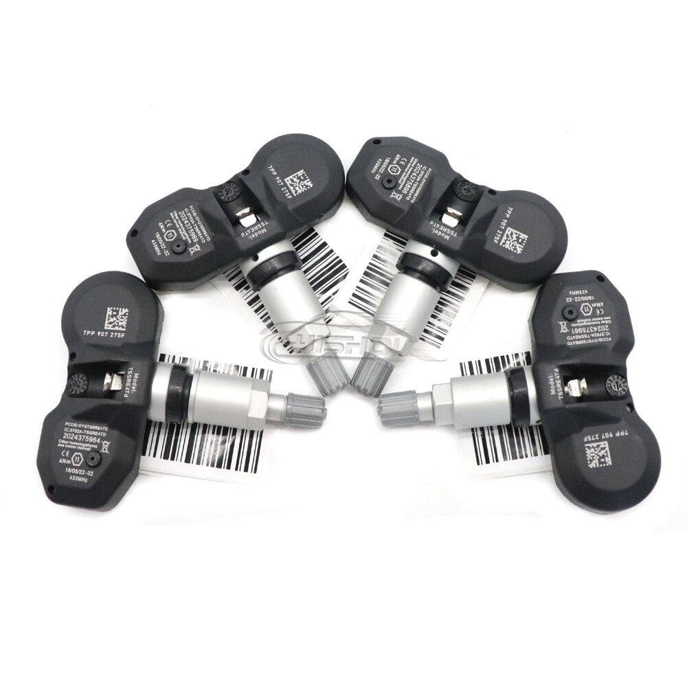 4pcs Tire Pressure Sensor (TPMS) for Volkswagen Touareg, Phaeton, for Audi A4, A6, for A8 , Q7 (433MHz)