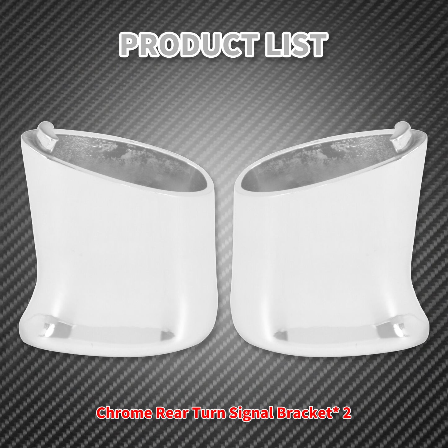 2X Chrome Rear Turn Signal Brackets Mount Fit for Harley Sportster XL883 1992-22
