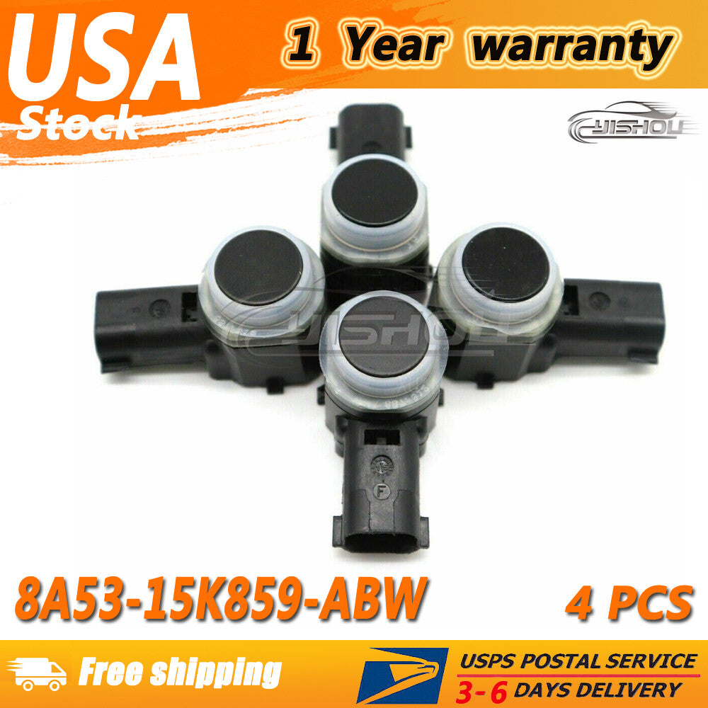 8A53-15K859-ABW 4X PDC Bumper Parking Assist Sensor, Black, for Ford Explorer Focus