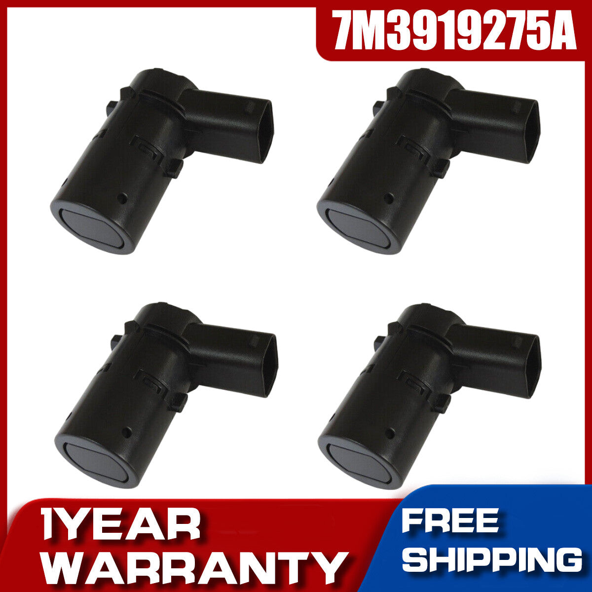 4PCS PDC Backup Parking Sensor for Audi A4 A6 BEETLE TRANSPORTER 7M3919275A v