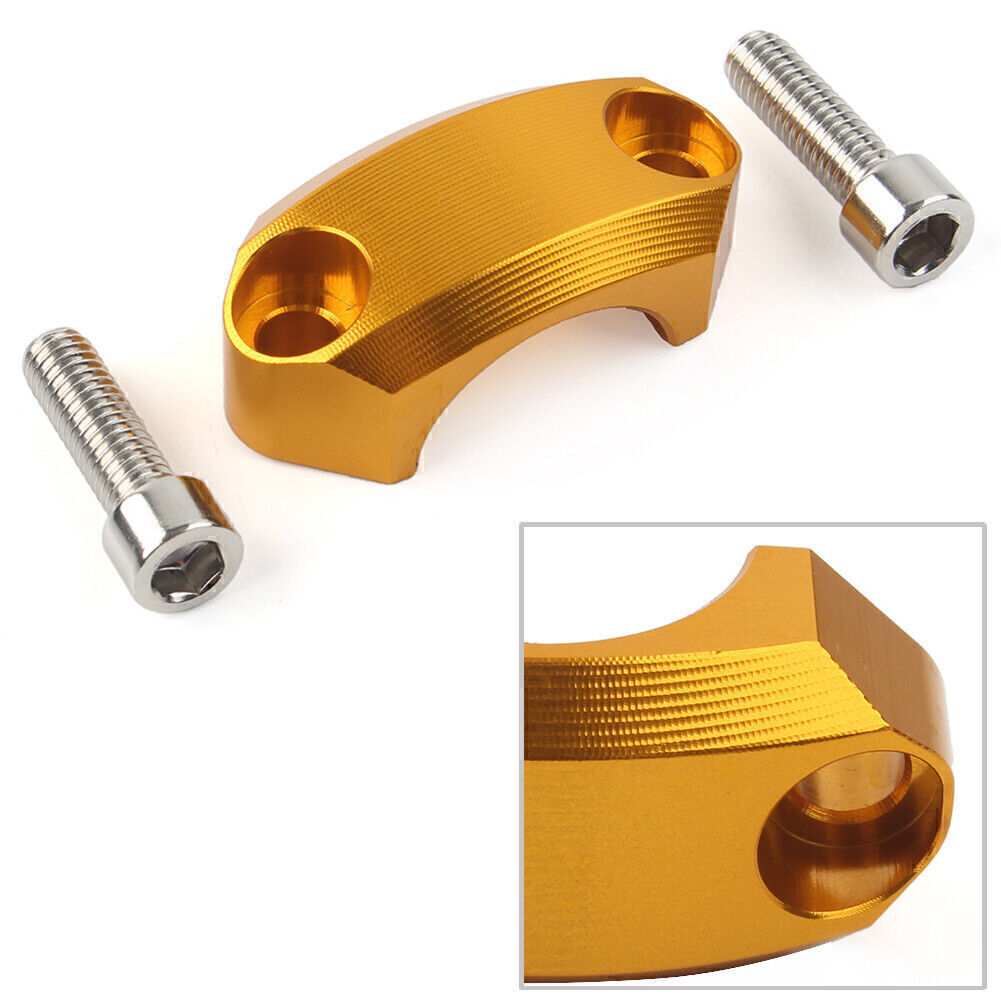 22mm Master Cylinder Perch Clamp Cover Gold for Motocross MX Enduro Motorbike Q